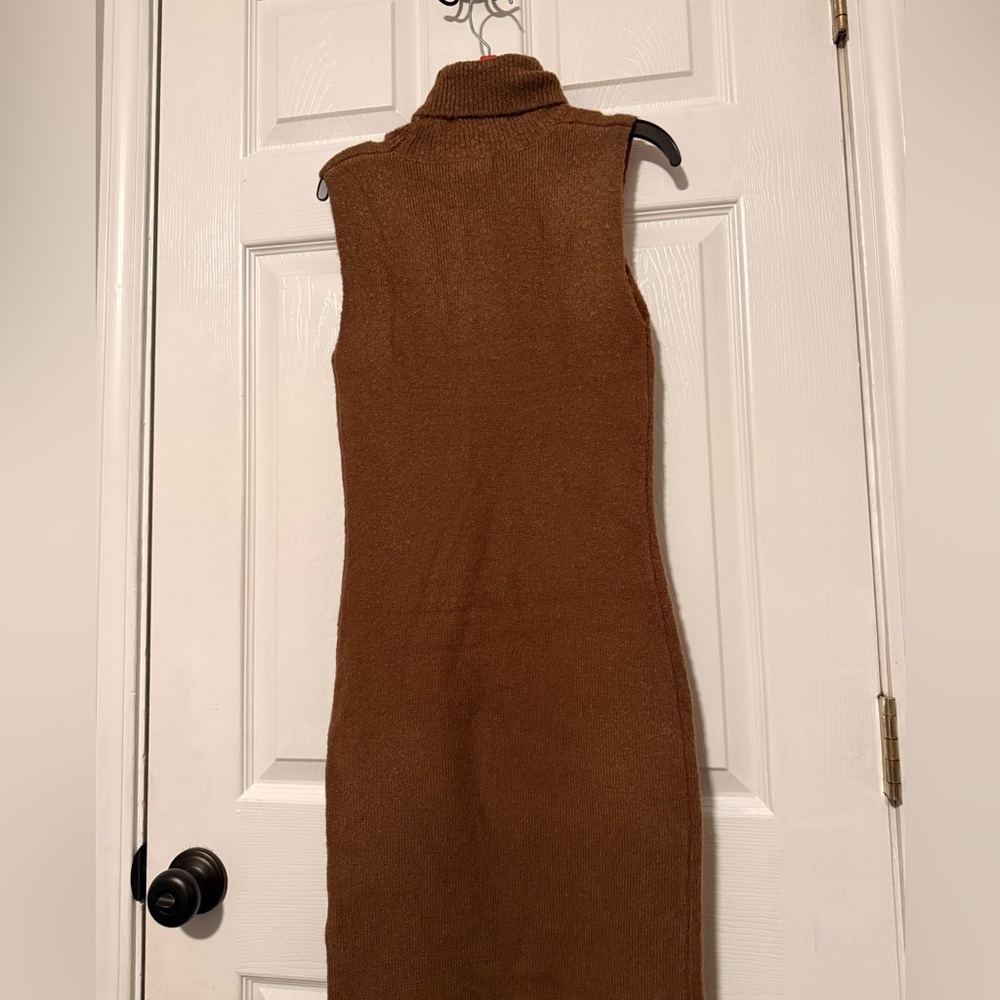 Forever 21 Brown Sleeveless Turtleneck Midi Dress - Picture 5 of 6